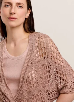 Summum Woman Opengewerkt Glinsterend Vest|Vrouwen Truien & Vesten