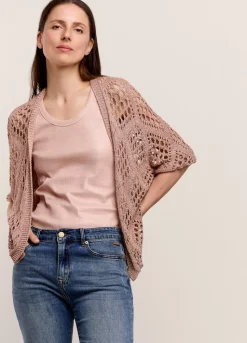 Summum Woman Opengewerkt Glinsterend Vest|Vrouwen Truien & Vesten