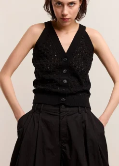 Summum Woman Opengewerkte Haltertop|Vrouwen Tops & T-Shirts