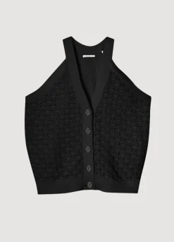 Summum Woman Opengewerkte Haltertop|Vrouwen Tops & T-Shirts