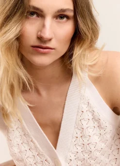 Summum Woman Opengewerkte Haltertop|Vrouwen Tops & T-Shirts