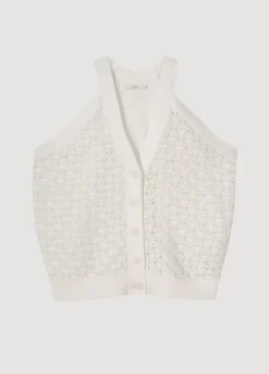 Summum Woman Opengewerkte Haltertop|Vrouwen Tops & T-Shirts