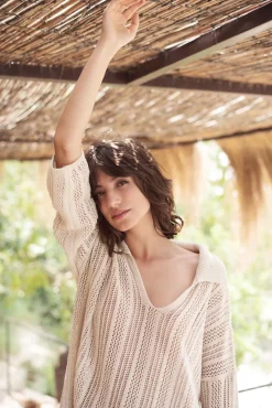 Summum Woman Opengewerkte Trui Oversized|Vrouwen Truien & Vesten