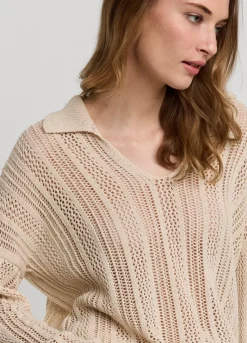 Summum Woman Opengewerkte Trui Oversized|Vrouwen Truien & Vesten