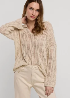 Summum Woman Opengewerkte Trui Oversized|Vrouwen Truien & Vesten