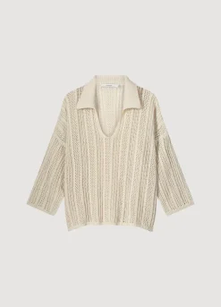 Summum Woman Opengewerkte Trui Oversized|Vrouwen Truien & Vesten