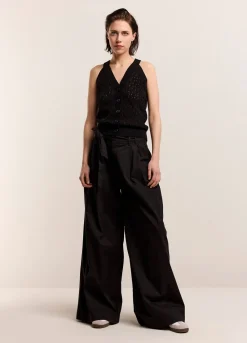 Summum Woman Palazzo Broek Met Ceintuur|Vrouwen Broeken & Jumpsuits