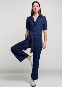 Summum Woman Slim Fit Denim Jumpsuit|Vrouwen Broeken & Jumpsuits