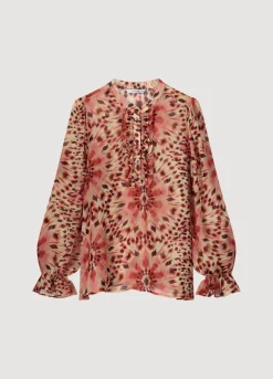 Summum Woman Top Met Dubbele Ruches|Vrouwen Blouses
