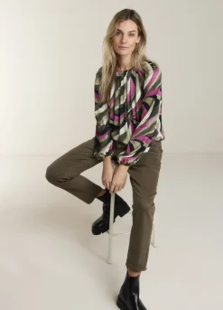 Summum Woman Top Met Pofmouw|Vrouwen Blouses