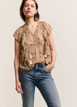 Summum Woman Top Met Ruches|Vrouwen Tops & T-Shirts