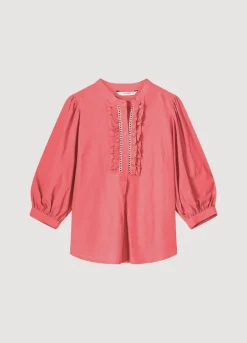 Summum Woman Top Met Ruches|Vrouwen Blouses