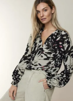 Summum Woman Top Met Ruches|Vrouwen Blouses