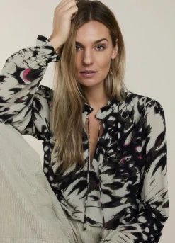 Summum Woman Top Met Ruches|Vrouwen Blouses