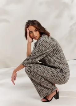 Summum Woman Top Met Ruitjes Jacquard|Vrouwen Tops & T-Shirts