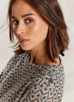 Summum Woman Top Met Ruitjes Jacquard|Vrouwen Tops & T-Shirts