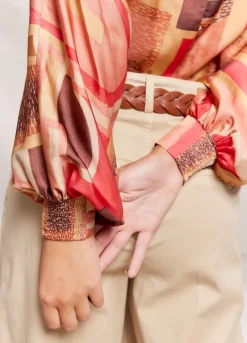 Summum Woman Top Met Smalle Boothals|Vrouwen Blouses