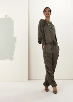 Summum Woman Top Vleermuismouw|Vrouwen Blouses