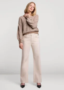 Summum Woman Trui Met Ingebreide Streep|Vrouwen Truien & Vesten