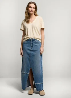 Summum Woman V-Hals Top Met Kant|Vrouwen Tops & T-Shirts