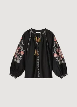 Summum Woman Voile Blouse Met Borduur|Vrouwen Blouses