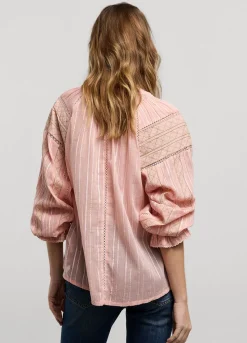 Summum Woman Voile Blouse Met Kant|Vrouwen Blouses