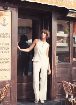 Summum Woman Wijde Broek Met Pintuck|Vrouwen Broeken & Jumpsuits