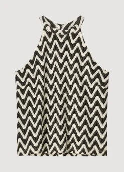 Summum Woman Zigzag Haltertop|Vrouwen Tops & T-Shirts